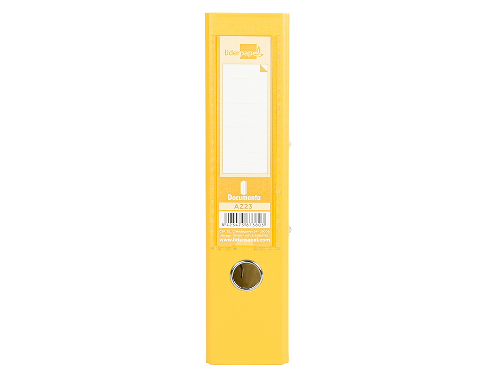 PASTA DE ARQUIVO DE ALAVANCA LIDERPAPEL DOCUMENTA PVC DIN A4 LOMBADA 75 MM AMARELO