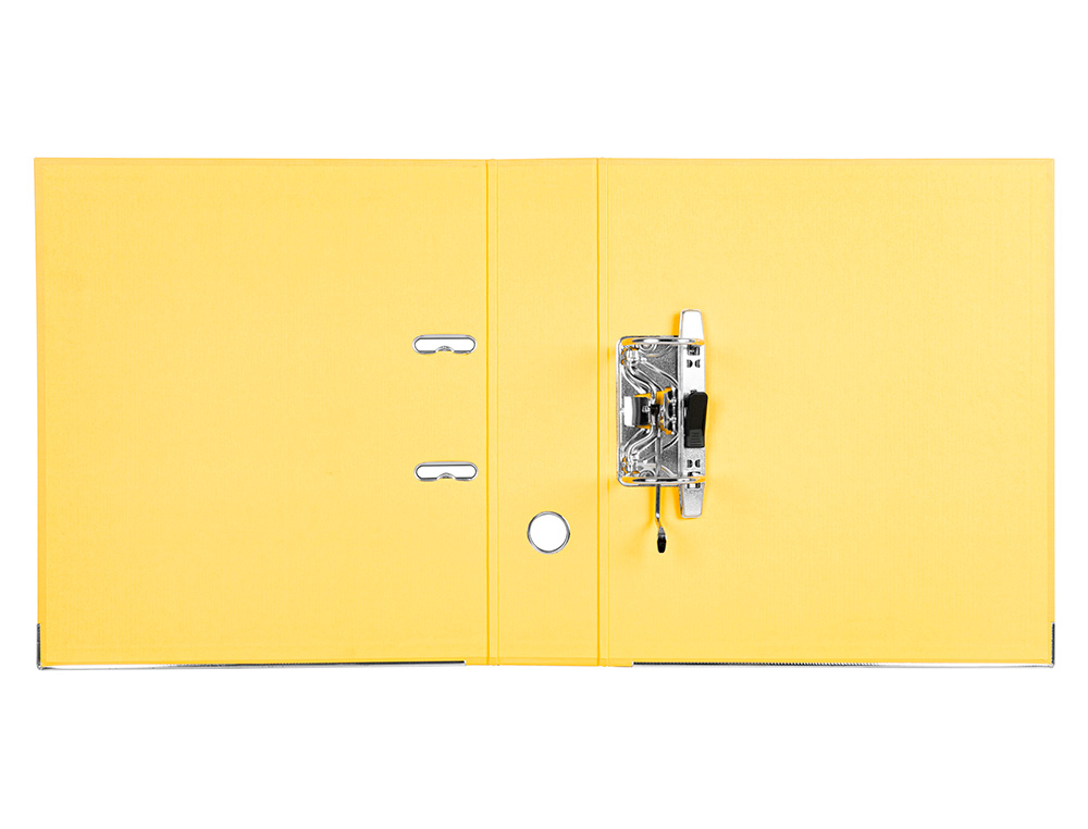 PASTA DE ARQUIVO DE ALAVANCA LIDERPAPEL DOCUMENTA PVC DIN A4 LOMBADA 75 MM AMARELO