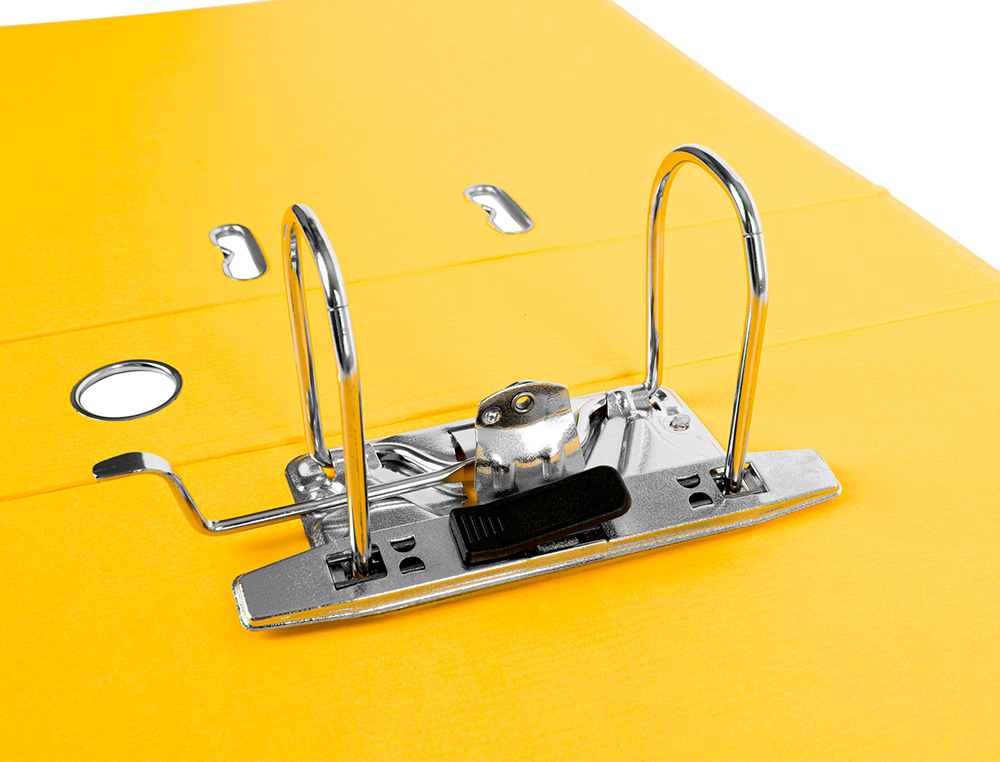 PASTA DE ARQUIVO DE ALAVANCA LIDERPAPEL DOCUMENTA PVC DIN A4 LOMBADA 75 MM AMARELO