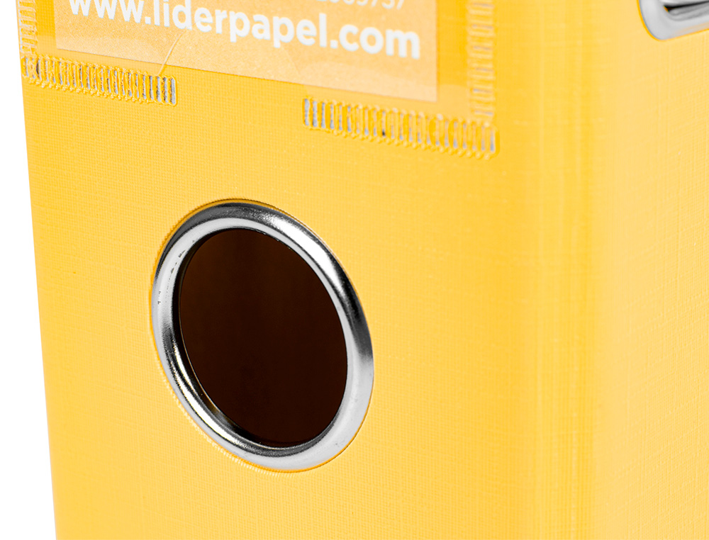 PASTA DE ARQUIVO DE ALAVANCA LIDERPAPEL DOCUMENTA PVC DIN A4 LOMBADA 75 MM AMARELO
