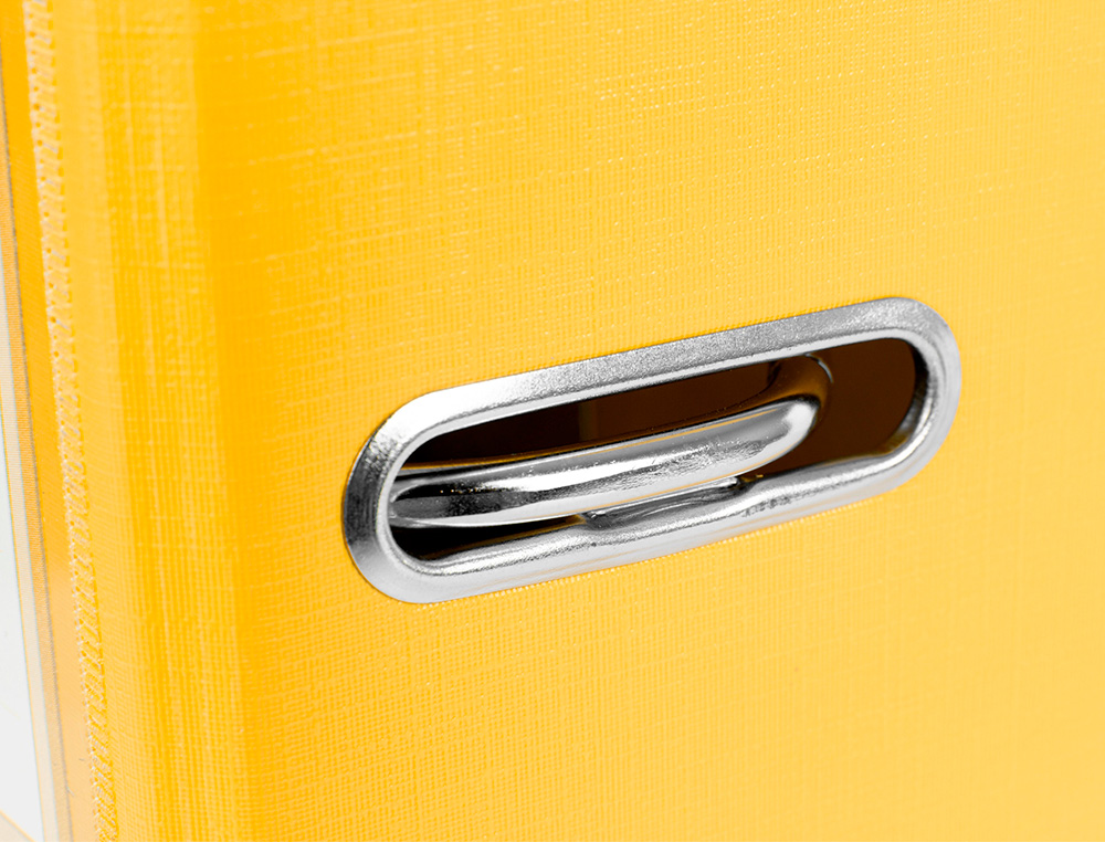 PASTA DE ARQUIVO DE ALAVANCA LIDERPAPEL DOCUMENTA PVC DIN A4 LOMBADA 75 MM AMARELO