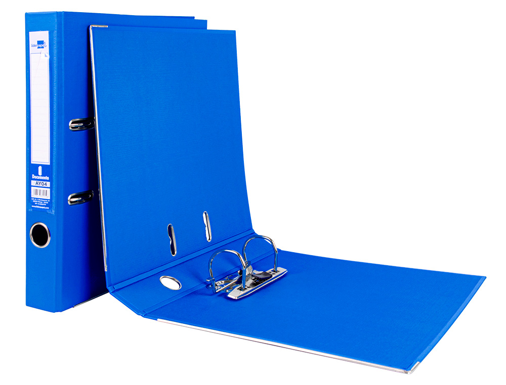 PASTA DE ARQUIVO DE ALAVANCA LIDERPAPEL DOCUMENTA PVC DIN A4 LOMBADA 52 MM AZUL