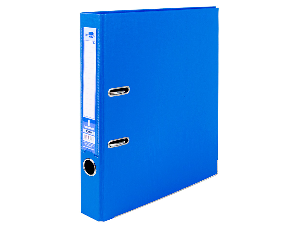PASTA DE ARQUIVO DE ALAVANCA LIDERPAPEL DOCUMENTA PVC DIN A4 LOMBADA 52 MM AZUL