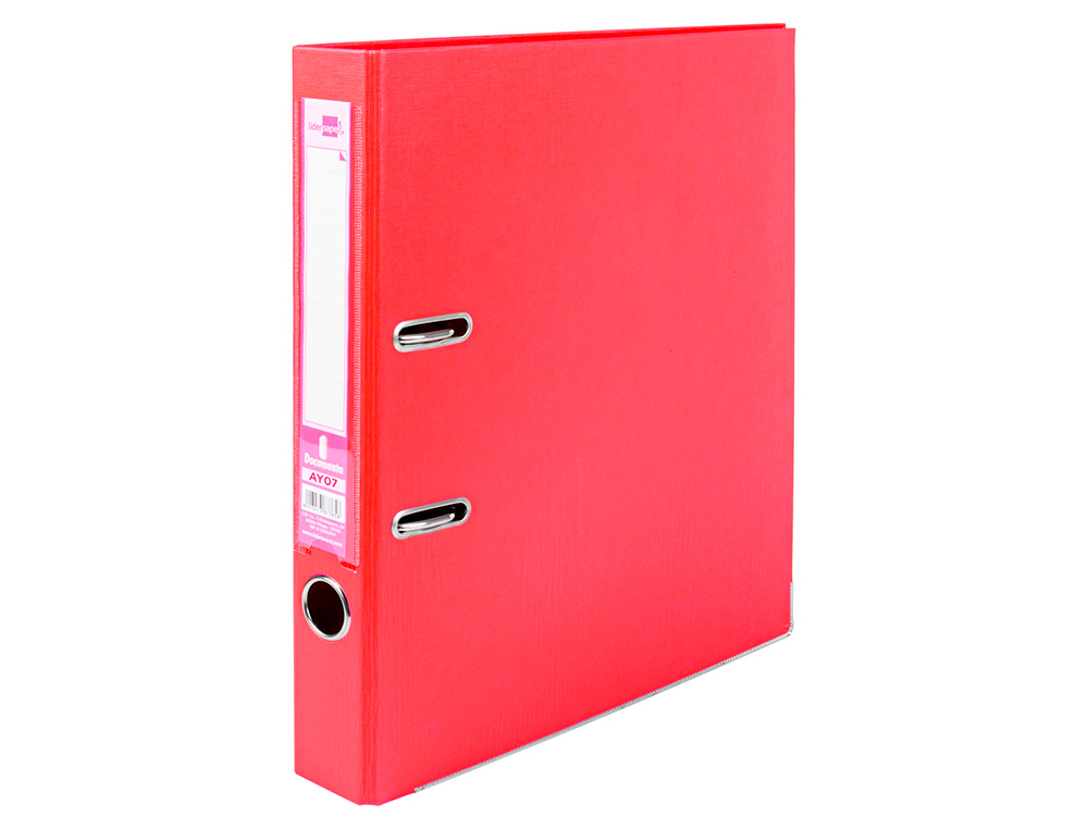 PASTA DE ARQUIVO DE ALAVANCA LIDERPAPEL DOCUMENTA PVC DIN A4 LOMBADA 52 MM VERMELHA