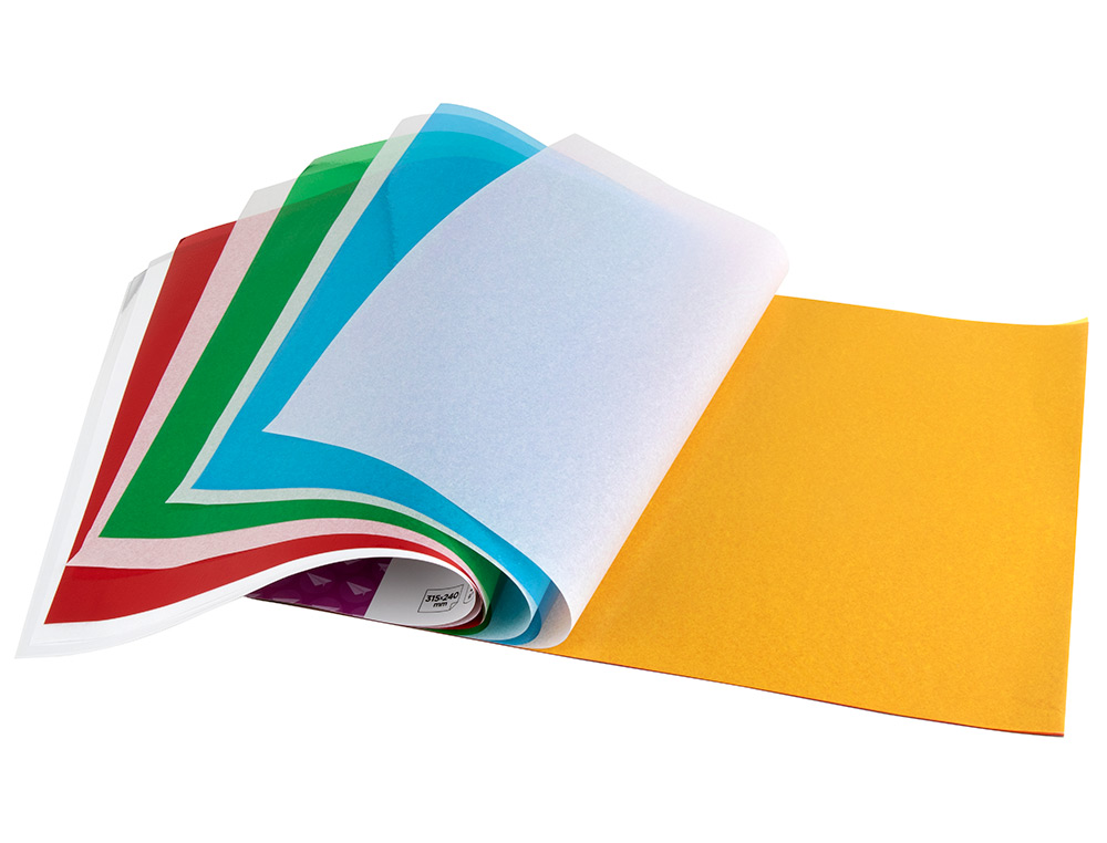 BLOCO TRABALHOS MANUAIS LIDERPAPEL CELOFANE FOLIO 10 FOLHAS SORTIDO