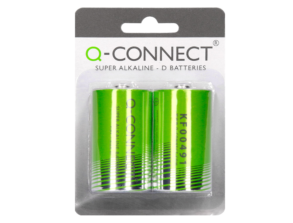 PILHA Q-CONNECT ALCALINA D BLISTER COM 2 UNIDADES