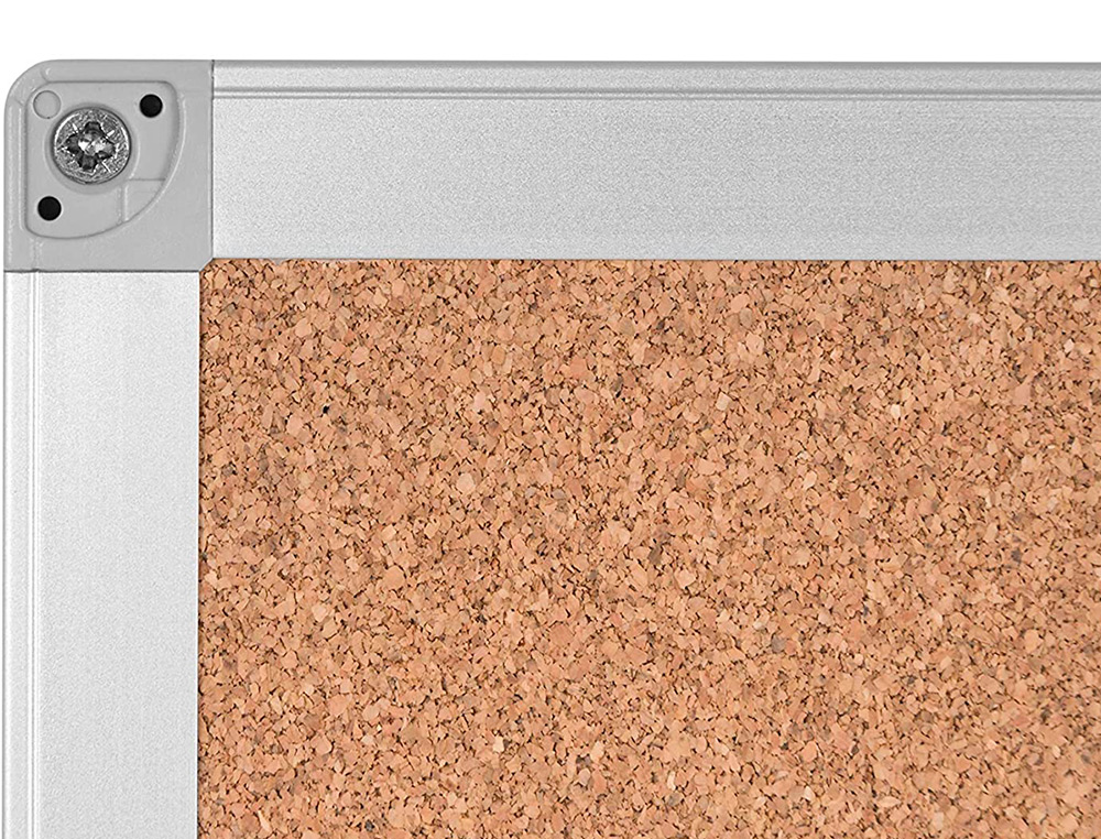 QUADRO DE CORTICA Q-CONNECT CAIXILHO DE ALUMINIO 200X100CM EXTRA CORTICA 5 MM