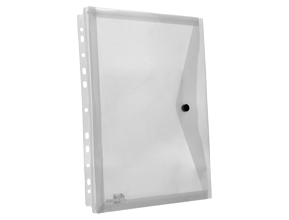 BOLSA PORTA DOCUMENTOS LIDERPAPEL MULTIPERFURADA DIN A4 PACKDE 5 INCOLOR TRANSPARENTE