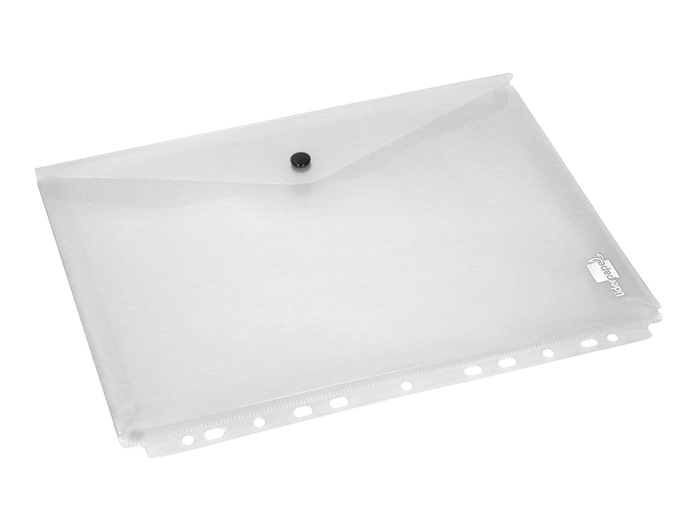 BOLSA PORTA DOCUMENTOS LIDERPAPEL MULTIPERFURADA DIN A4 PACKDE 5 INCOLOR TRANSPARENTE