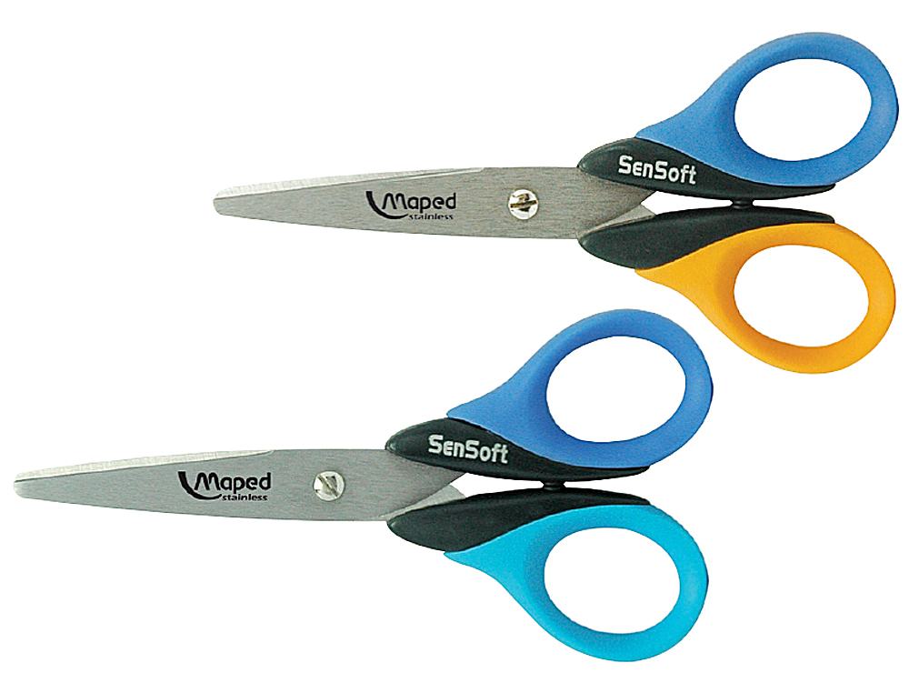 TESOURA SENSOFT DA MAPED, COM ANEIS FLEXIVEIS, 130 MM