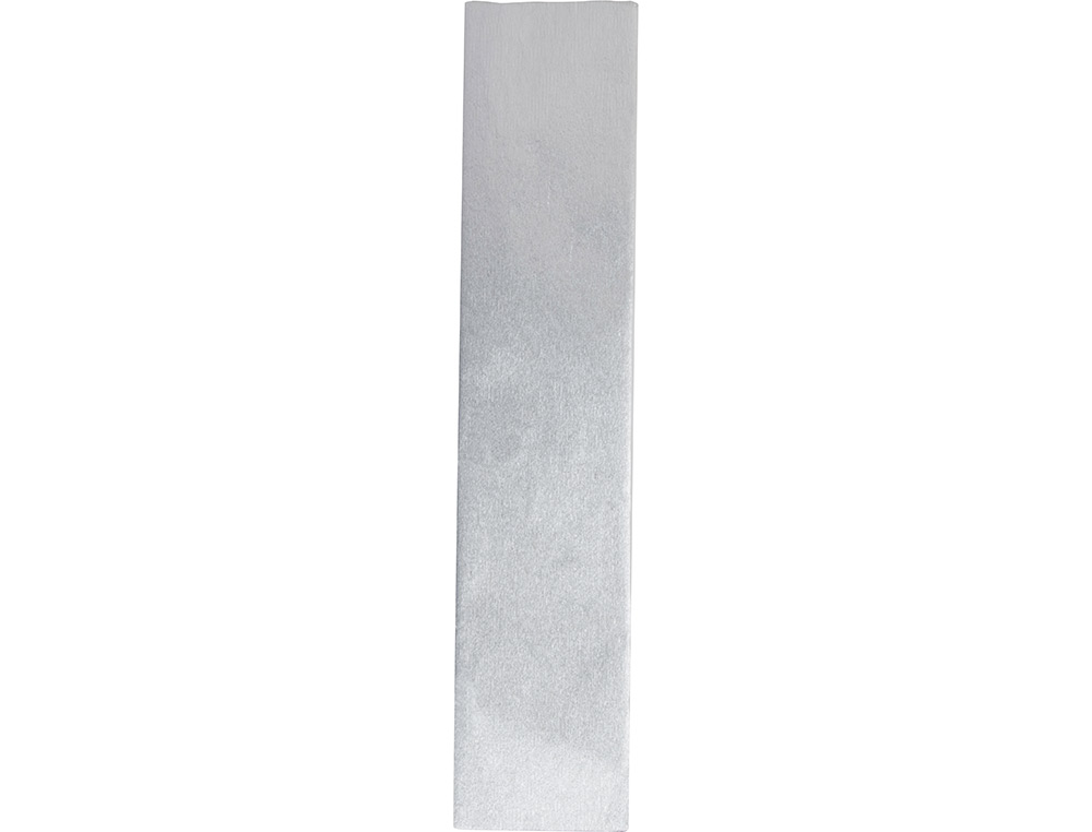 PAPEL CREPE EM CELOFANE LIDERPAPEL 50 CM X 2,5 M PRATA METALIZADO