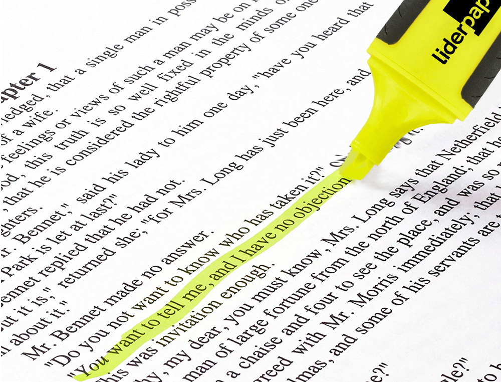 MARCADOR FLUORESCENTE LIDERPAPEL AMARELO