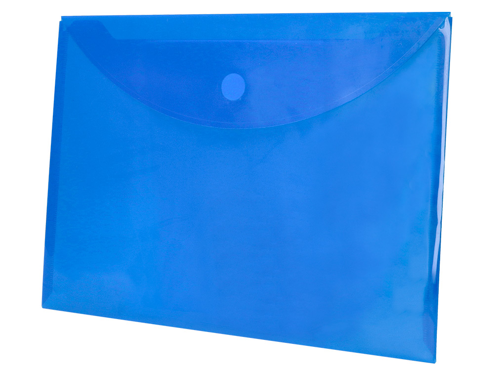 BOLSA PORTA DOCUMENTOS LIDERPAPEL DIN A4 AZUL