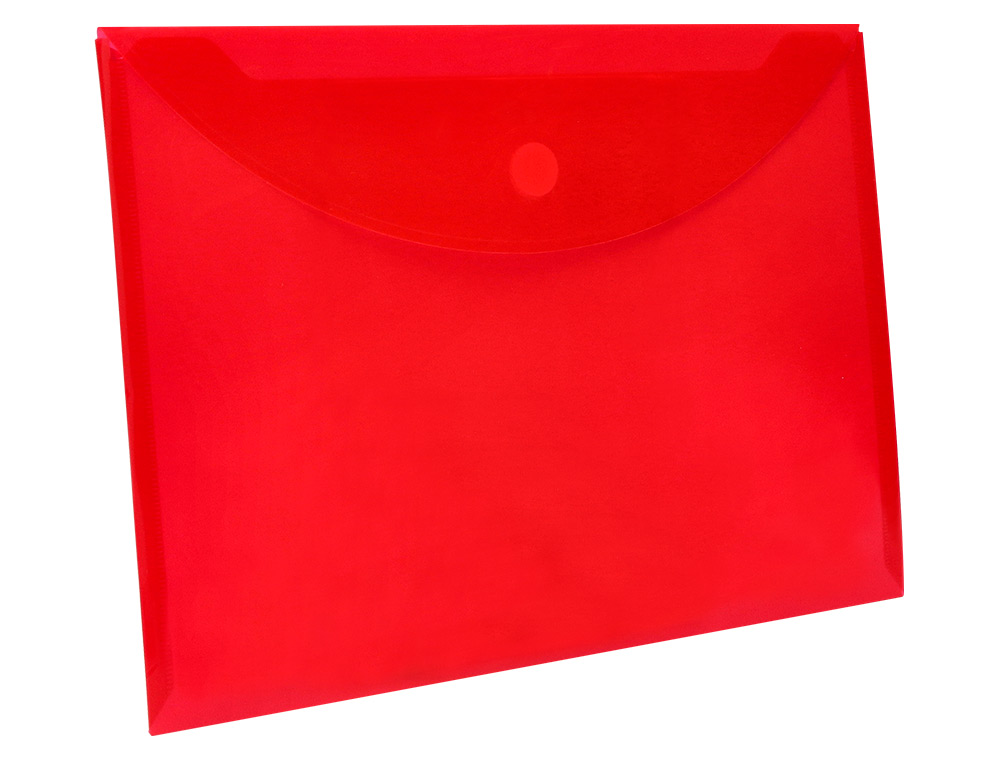 BOLSA PORTA DOCUMENTOS LIDERPAPEL DIN A4 VERMELHO