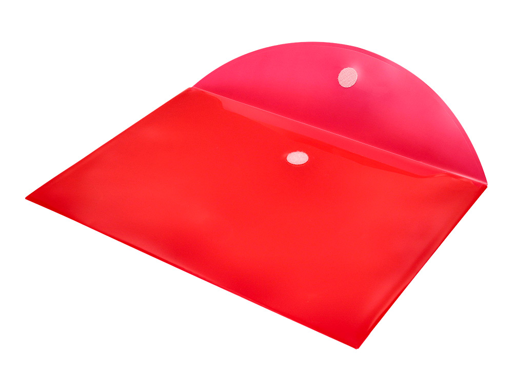 BOLSA PORTA DOCUMENTOS LIDERPAPEL DIN A4 VERMELHO