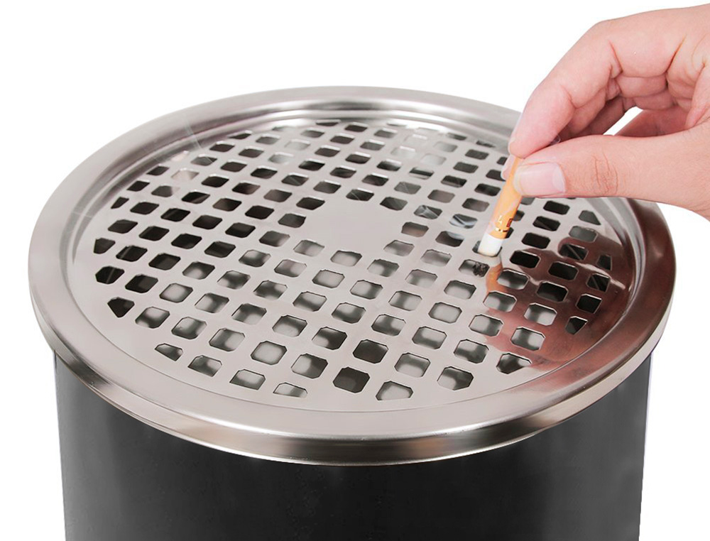 CINZEIRO PAPELEIRA Q-CONNECT PRETO E PARTE SUPERIOR CROMADA CAPACIDADE PARA 12 LITROS