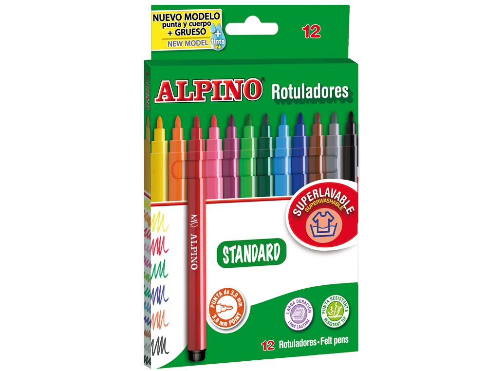 MARCADOR ALPINO 12 UNIDADES