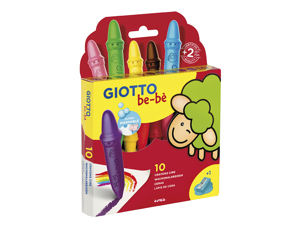 LAPIS DE CERA GIOTTO BEBE COM 10 LAPIS