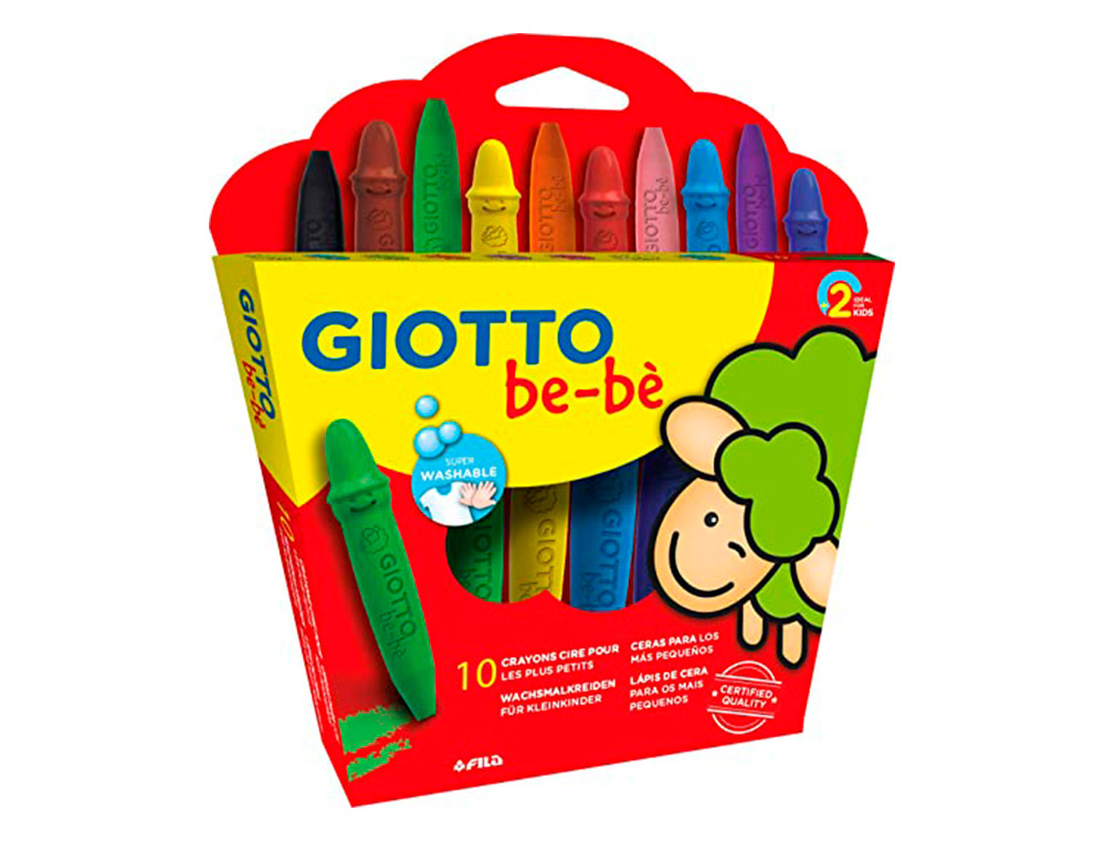 LAPIS DE CERA GIOTTO BEBE COM 10 LAPIS