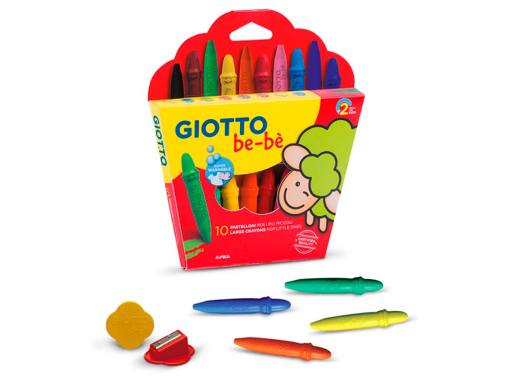 LAPIS DE CERA GIOTTO BEBE COM 10 LAPIS