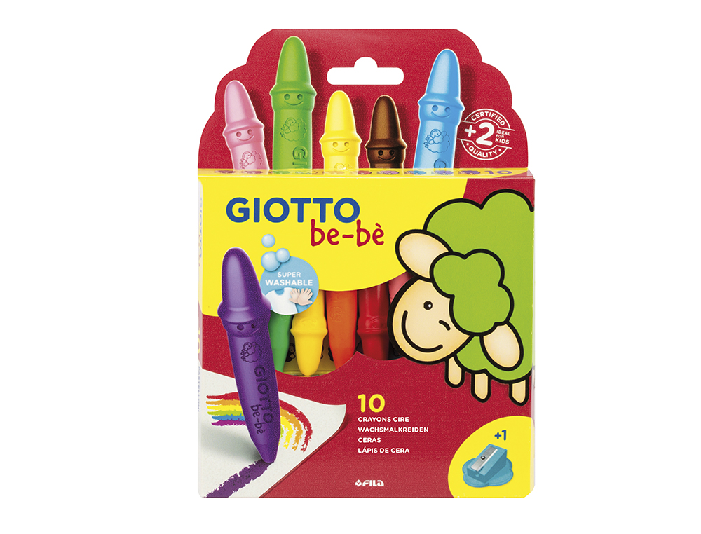 LAPIS DE CERA GIOTTO BEBE COM 10 LAPIS