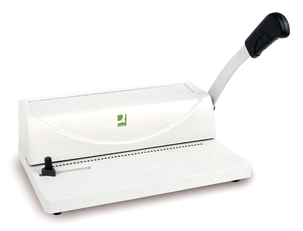 ENCADERNADORA Q-CONNECT PARA ESPIRAL METALICA PERFURA 10 FOLHAS FORMATO DIN A4 ENCADERNA ATE 450 FOLHAS PASSO 5:1