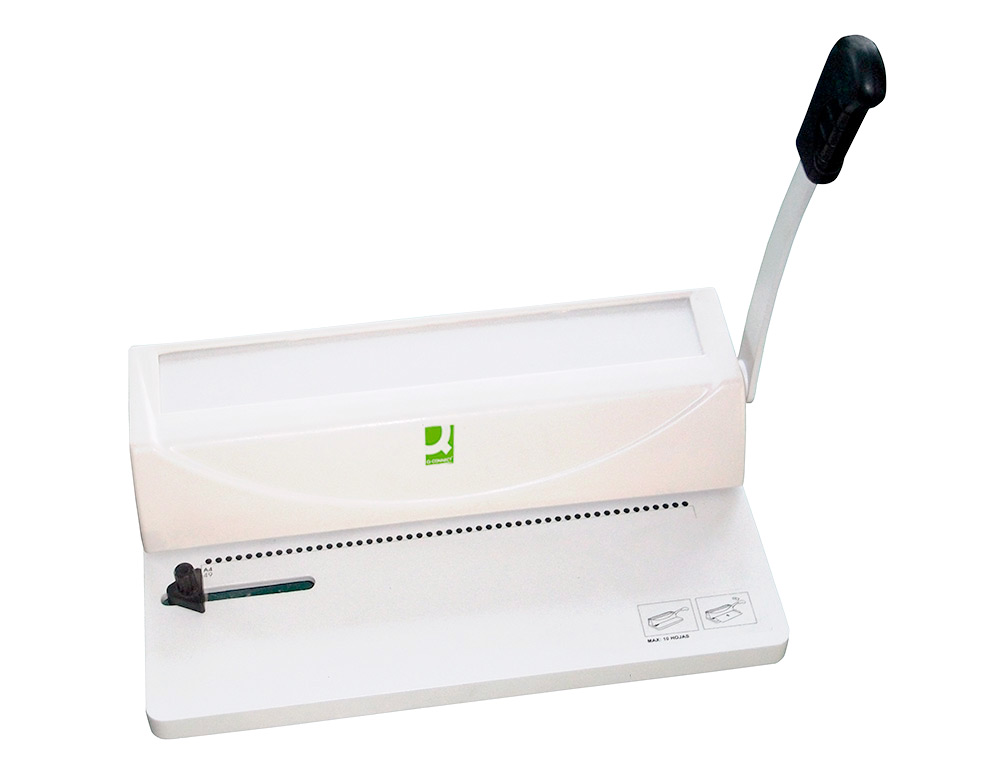 ENCADERNADORA Q-CONNECT PARA ESPIRAL METALICA PERFURA 10 FOLHAS FORMATO DIN A4 ENCADERNA ATE 450 FOLHAS PASSO 5:1