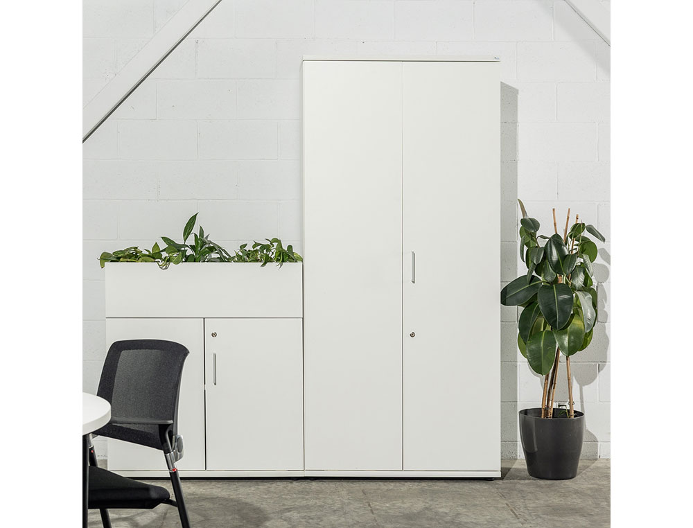 ARMARIO ROCADA COM ESTANTE E DUAS PORTAS SERIE STORE 78X90X45 ACABAMENTO AA01 FAIA/FAIA
