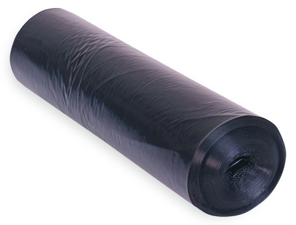 SACO DE LIXO DOMESTICO PRETO 54 X 60 CM ROLO 25 UNIDADES