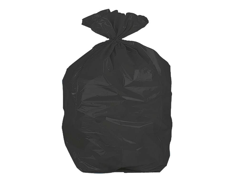 SACO DE LIXO DOMESTICO PRETO 54 X 60 CM ROLO 25 UNIDADES