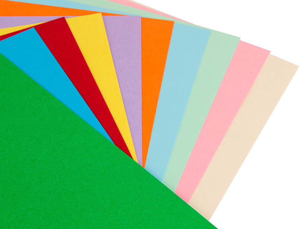 CARTOLINA LIDERPAPEL DIN A4 180 GR 10 CORES SORTIDAS PACK DE 100 UNIDADES