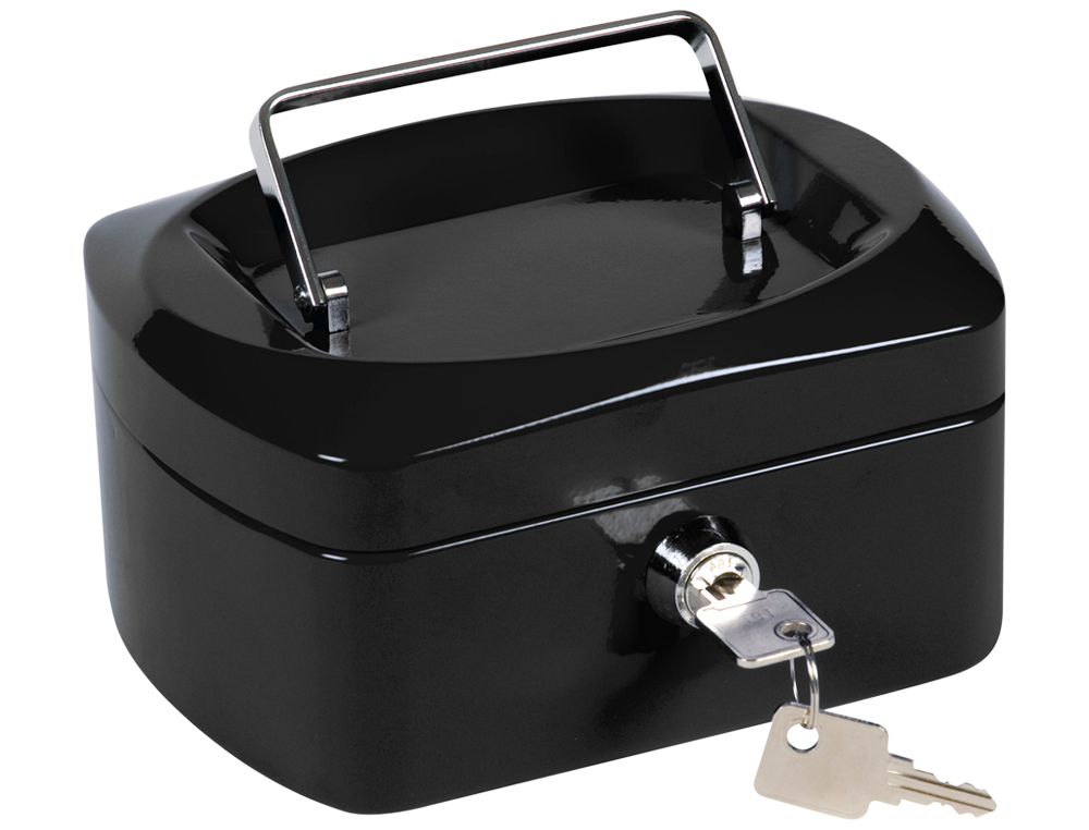 COFRE COM BANDEJA PARA MOEDAS Q-CONNECT 152X80X115 MM PRETO