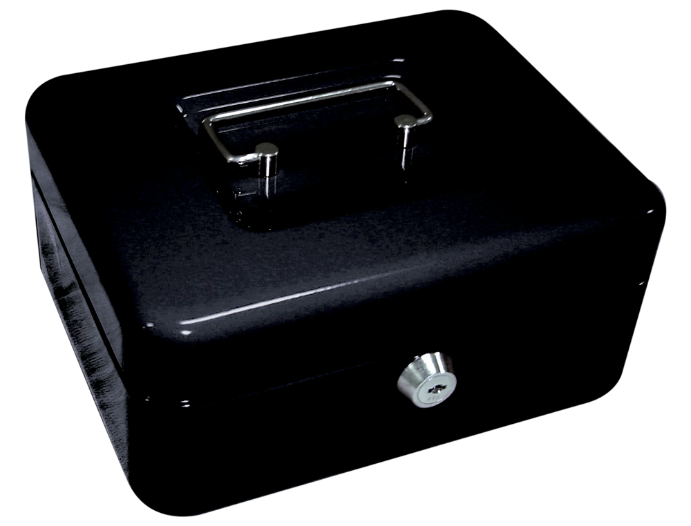 COFRE COM BANDEJA PARA MOEDAS Q-CONNECT 200X90X160 MM PRETO
