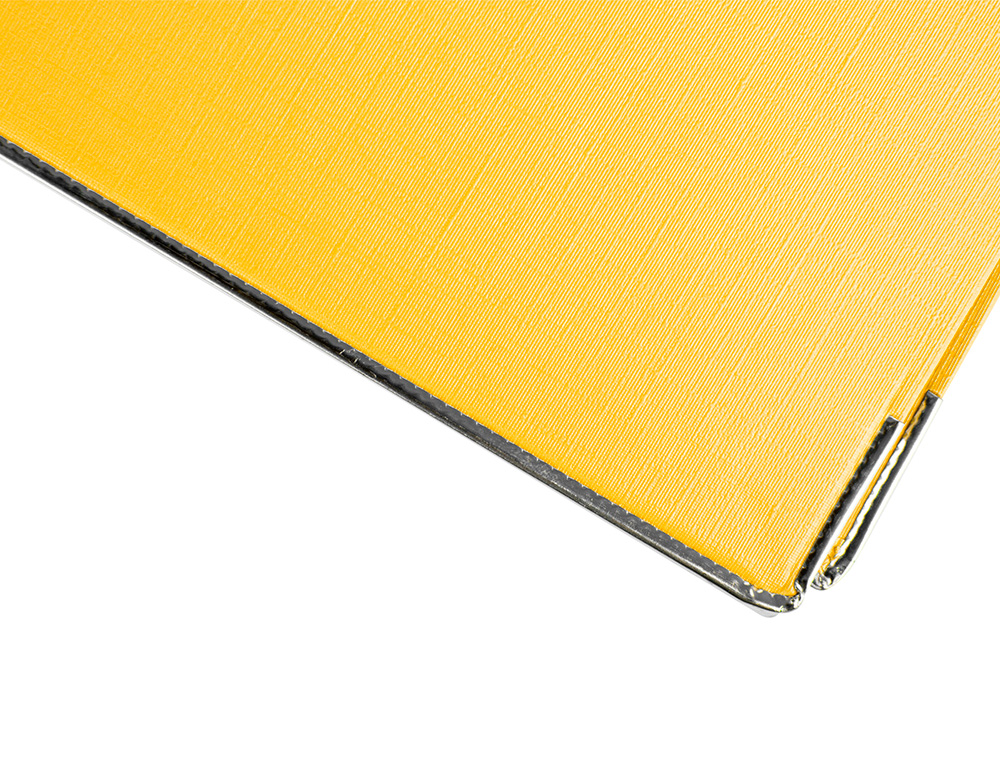 PASTA DE ARQUIVO DE ALAVANCA LIDERPAPEL DOCUMENTA PVC FOLIO LOMBADA 75 MM AMARELO
