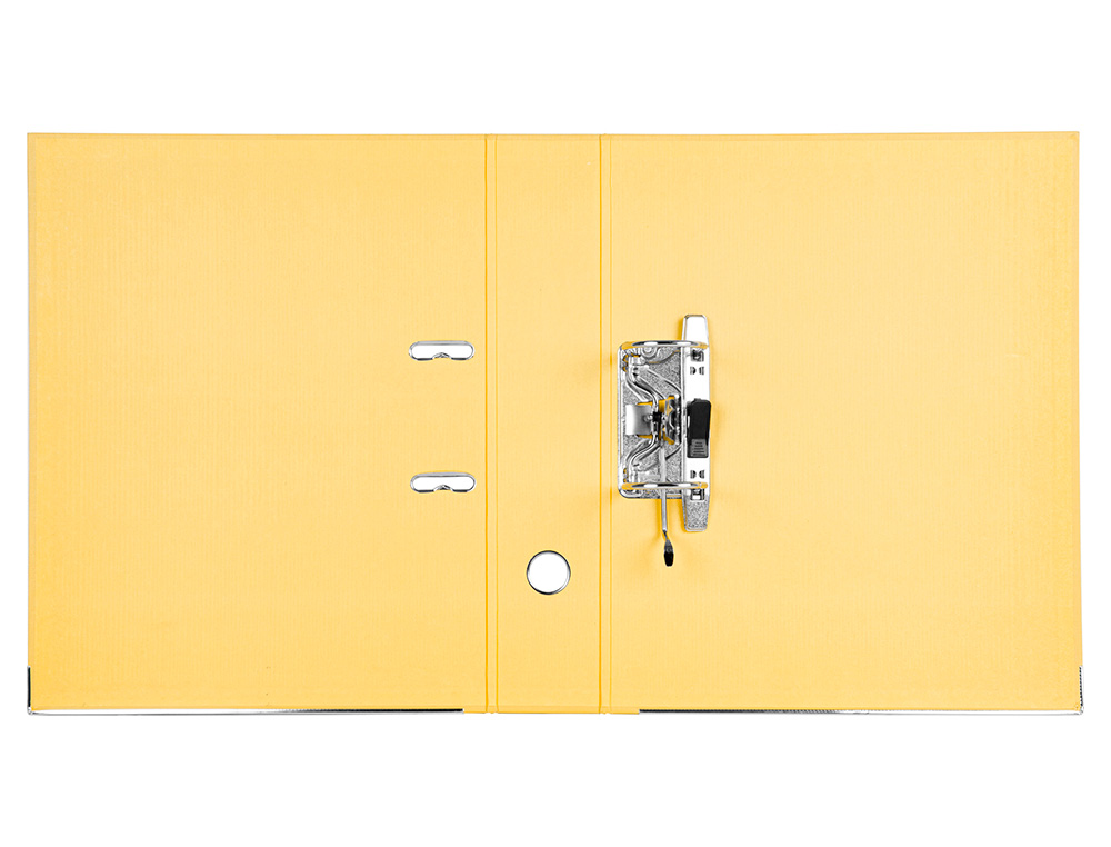 PASTA DE ARQUIVO DE ALAVANCA LIDERPAPEL DOCUMENTA PVC FOLIO LOMBADA 75 MM AMARELO