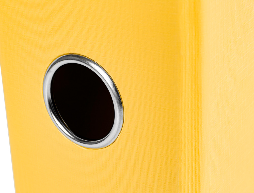 PASTA DE ARQUIVO DE ALAVANCA LIDERPAPEL DOCUMENTA PVC FOLIO LOMBADA 75 MM AMARELO