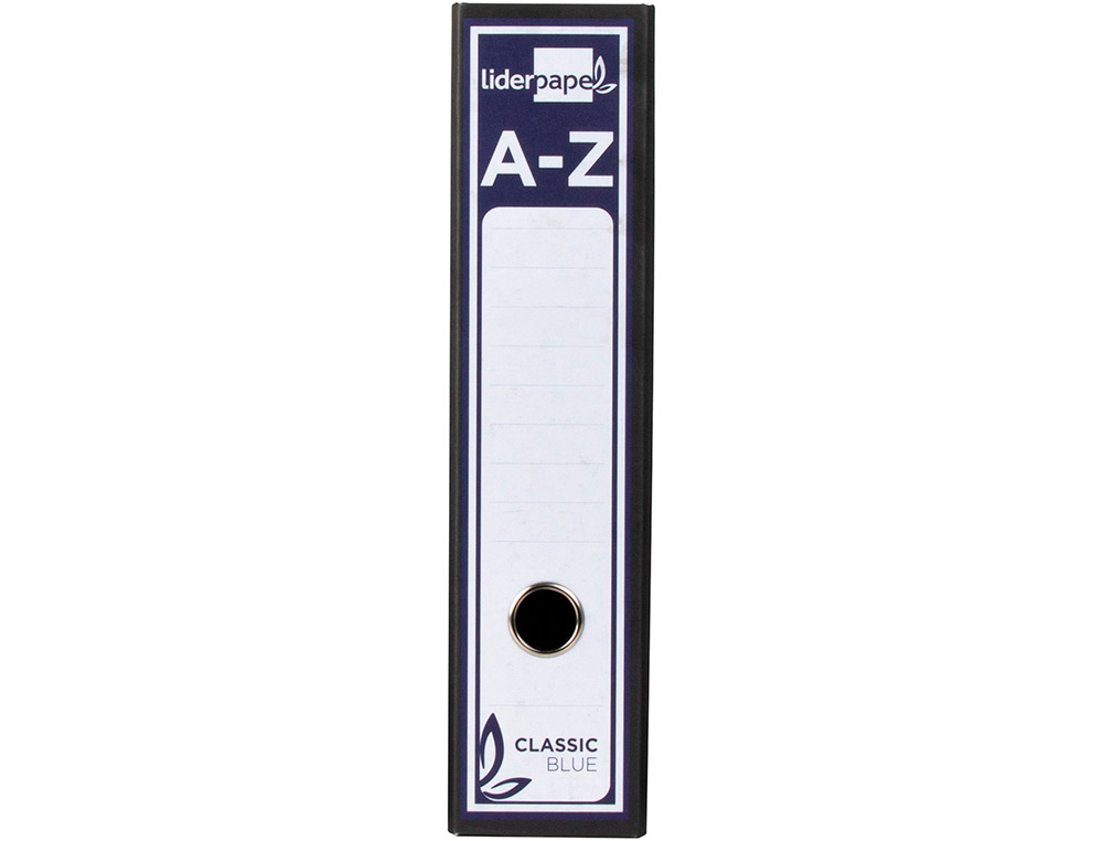 PASTA DE ARQUIVO LIDERPAPEL CLASSIC BLUE CARTAO FORRADO FOLIO GASPEADA PRETA SEM CAIXA