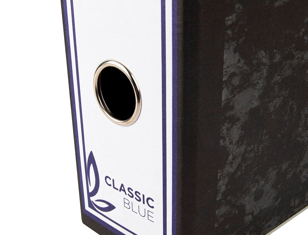 PASTA DE ARQUIVO LIDERPAPEL CLASSIC BLUE CARTAO FORRADO FOLIO GASPEADA PRETA SEM CAIXA