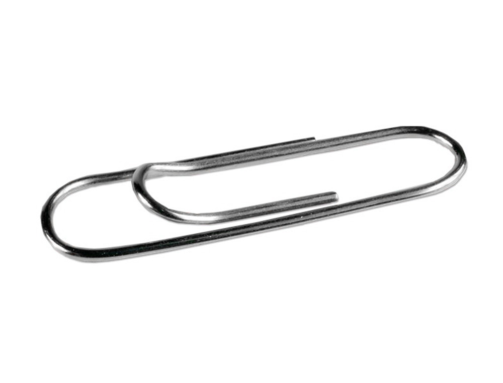 CLIPS NIQUELADOS Q-CONNECT PLANO - N. 1 - 20 MM CAIXA DE 100 UNIDADES