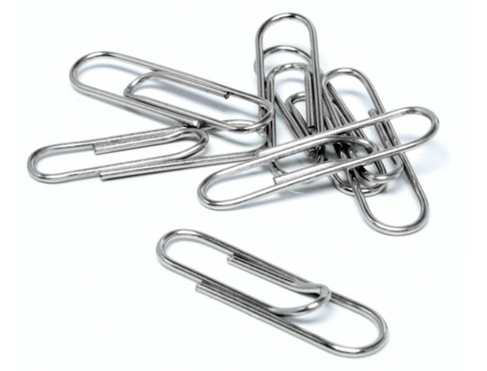 CLIPS NIQUELADOS Q-CONNECT PLANO - N. 1 - 20 MM CAIXA DE 100 UNIDADES