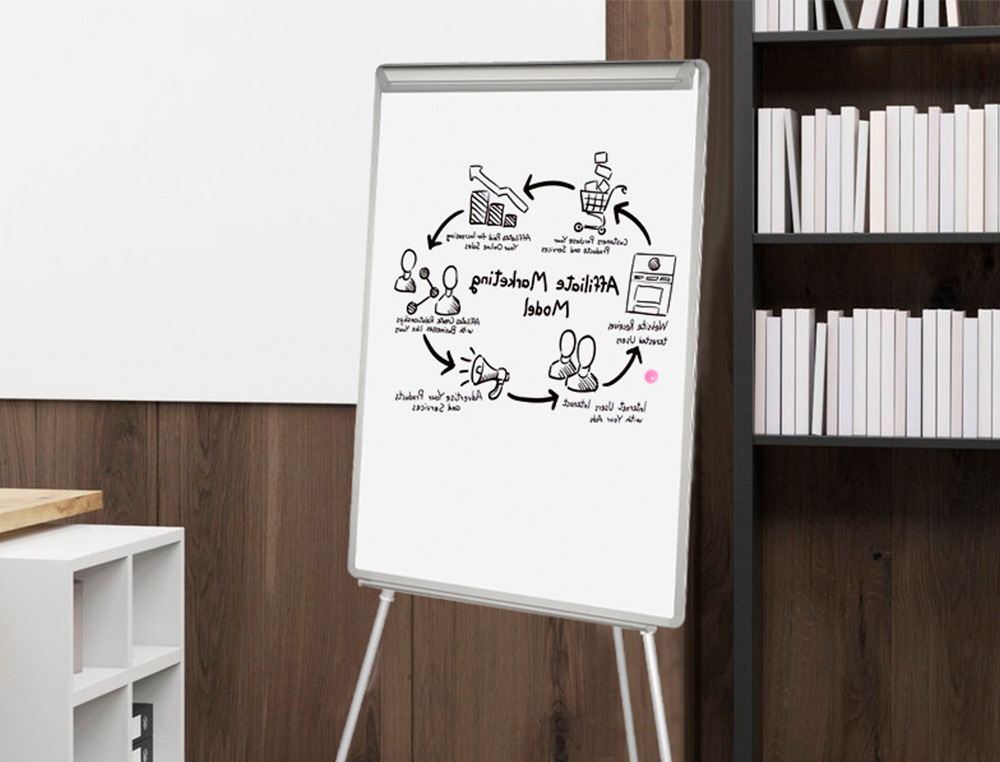 QUADRO BRANCO Q-CONNECT COM TRIPE 90X70X195 CM LACADO MAGNETICO
