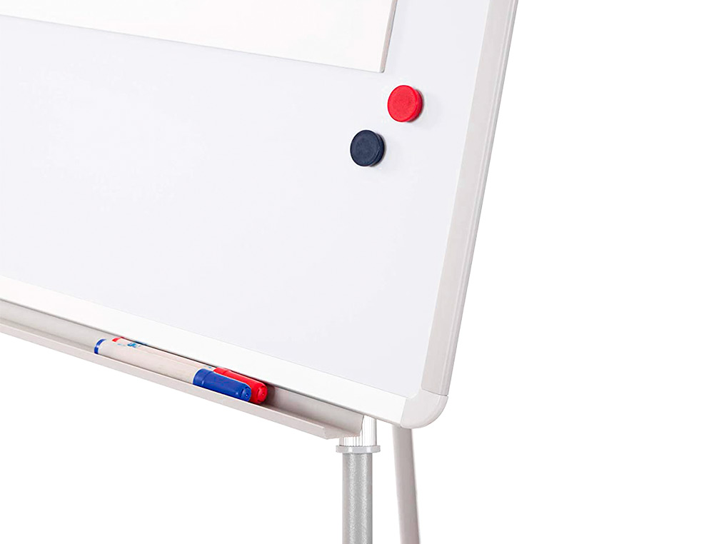 QUADRO BRANCO Q-CONNECT COM TRIPE 90X70X195 CM LACADO MAGNETICO