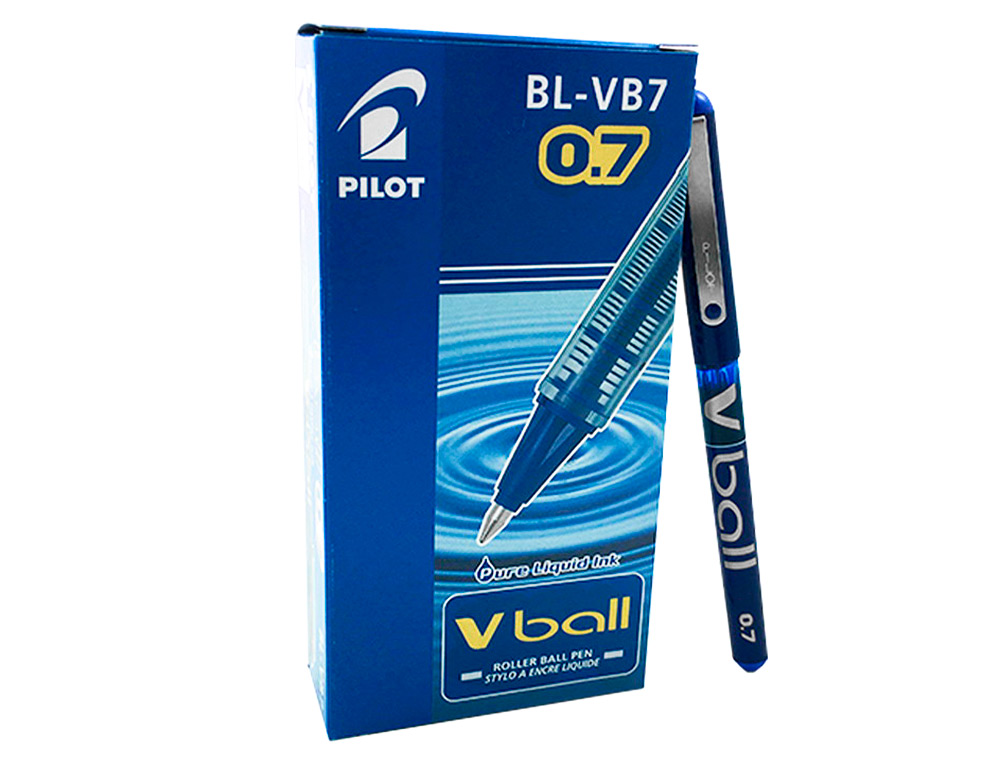 MARCADOR PILOT ROLLER V-BALL AZUL 0.7 MM