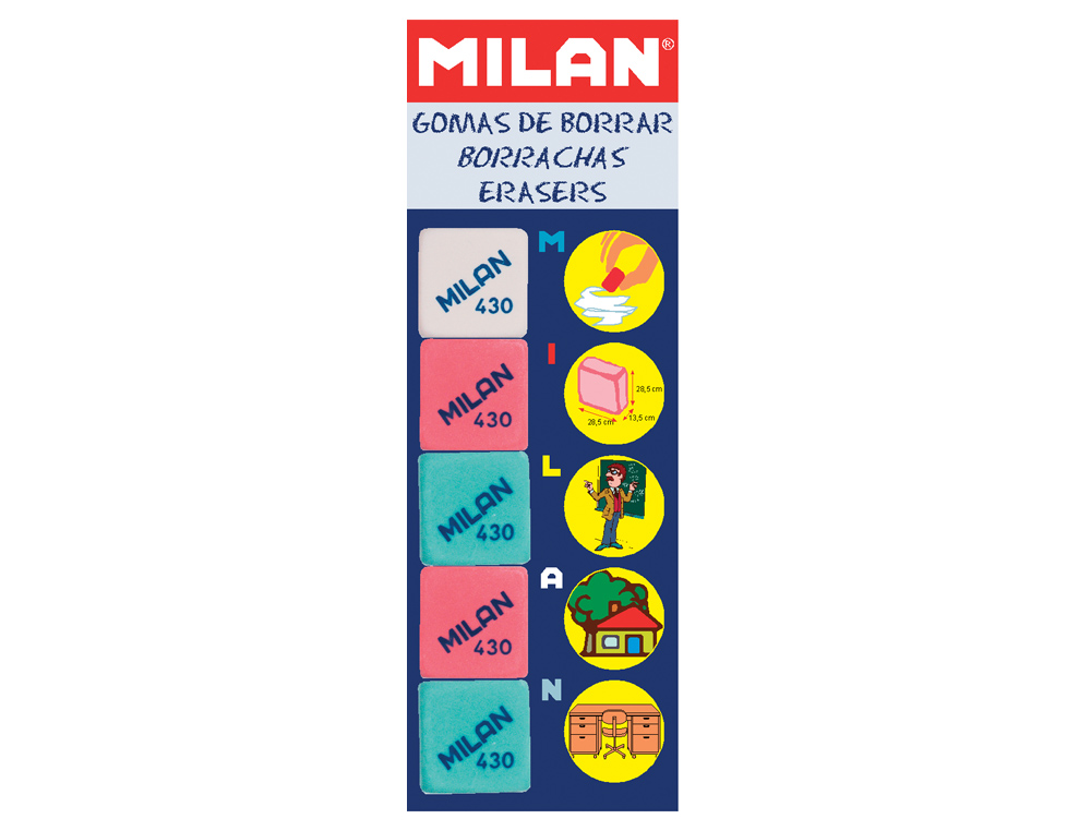 BORRACHA MILAN 430- 5 UNIDADES