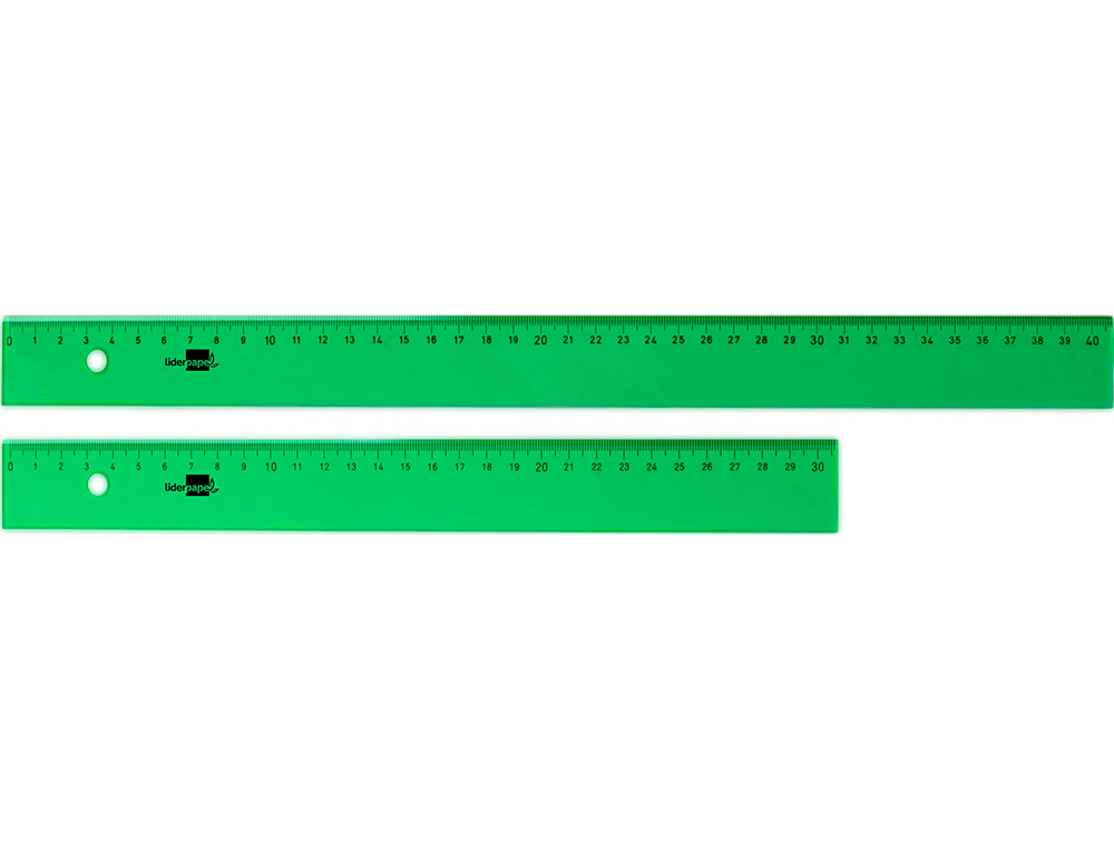 REGUA LIDERPAPEL 30 CM PLASTICO VERDE