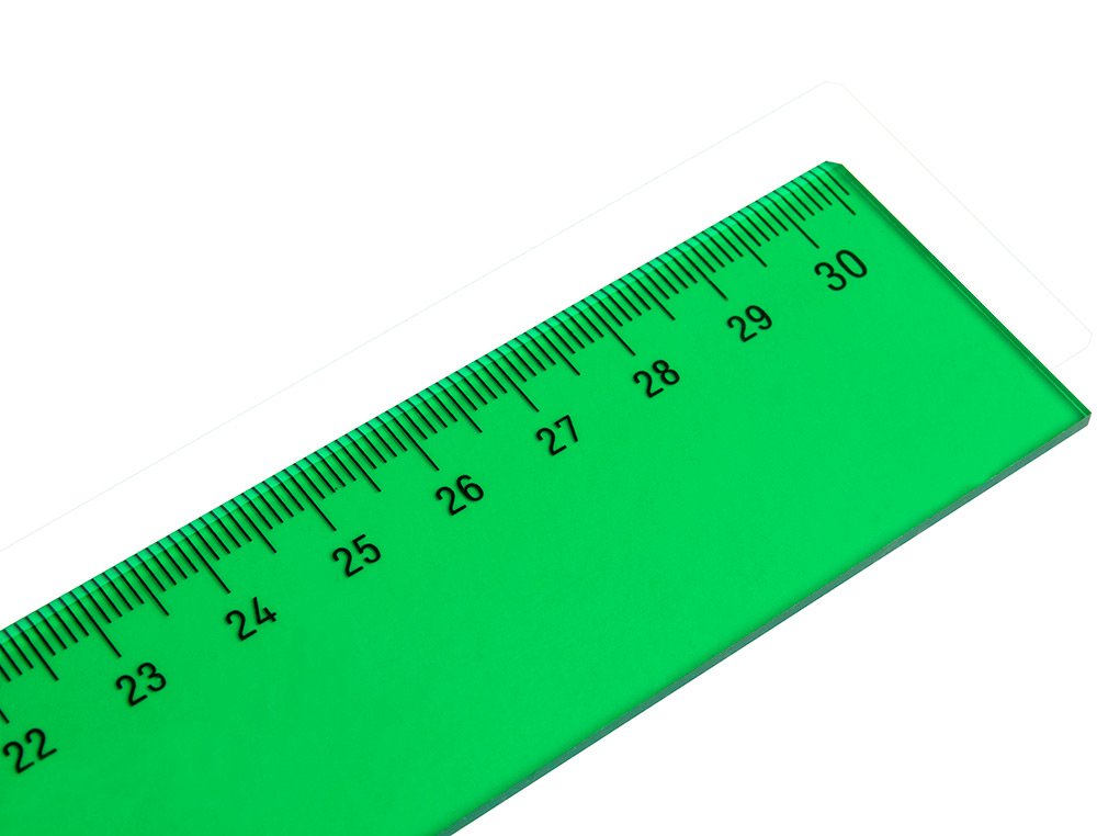 REGUA LIDERPAPEL 30 CM PLASTICO VERDE