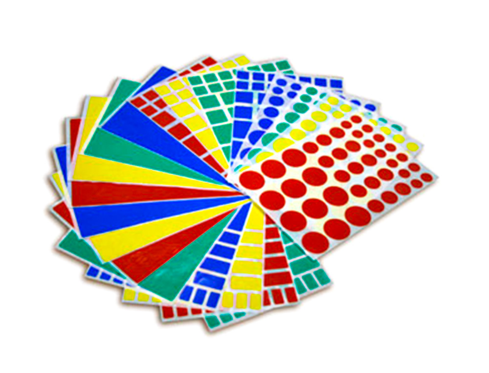 ETIQUETAS GEOMETRICAS 994 BOLSA COM 12 FOLHAS