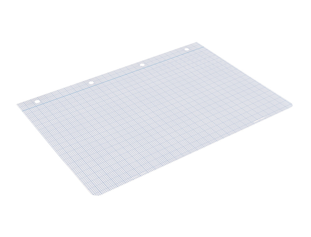 RECARGA LIDERPAPEL DIN A4 100 FOLHAS 100G/M2 QUADRICULA 2MM COM MARGEM 4 FUROS