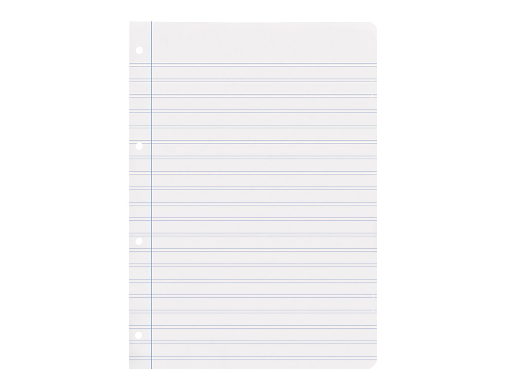 RECARGA LIDERPAPEL DIN A4 100 FOLHAS 100G/M2 PAUTADO 2.5MM COM MARGEM 4 FUROS