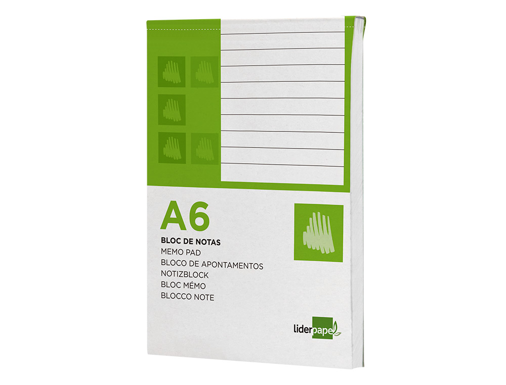 BLOCO DE APONTAMENTOS LIDERPAPEL DIN A6 80 F PAUTADO